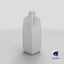 Plastic Milk Carton 01 Blank Blue Green and Red Label model