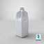 Plastic Milk Carton 01 Blank Blue Green and Red Label model