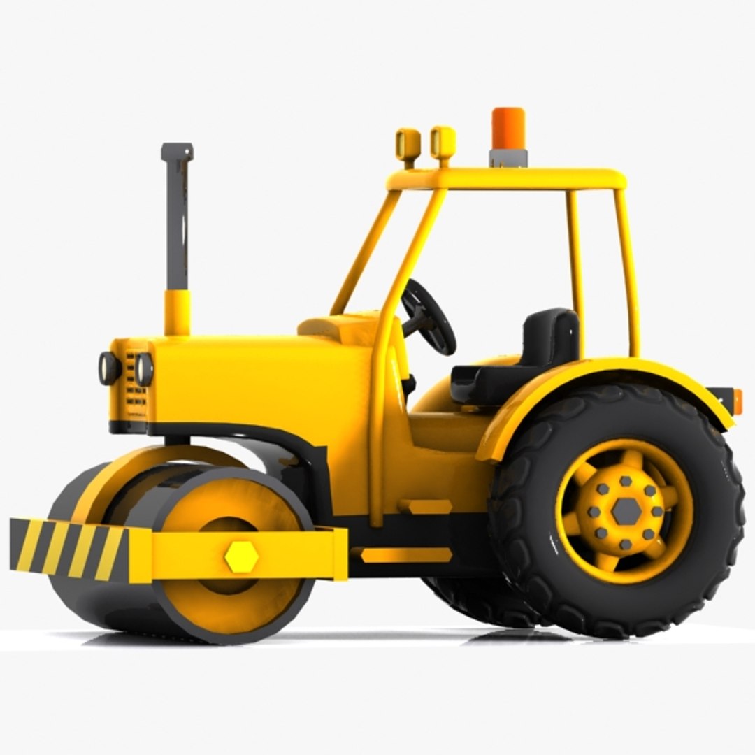 3d Cartoon Road Roller