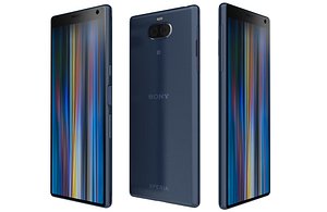 Sony Xperia 10 Plus Navy Low Poly 3D model