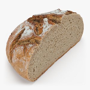 3D model Rye Bread Half 01