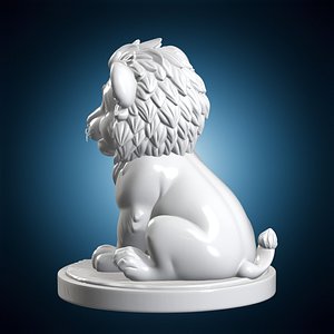 3D Baby Lion Cub 3D Print Model Animal Figurine model