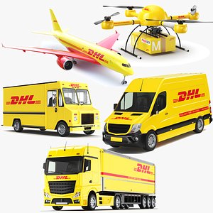 Detailed Large DHL Delivery Vehicles