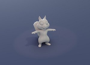 Cartoon Squirrel Animated Base Mesh 30 Animations