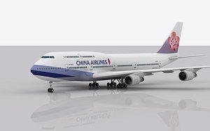 airplane boeing 747 china 3d 3ds