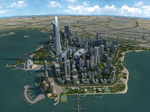 Coastal Cities 3D model