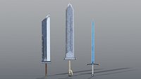Fantasy Greatswords Pack - 3 PBR Swords