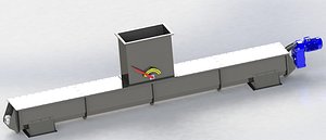 500x6000 mm double discharge screw conveyor-m