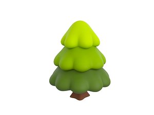 cartoon pine tree model