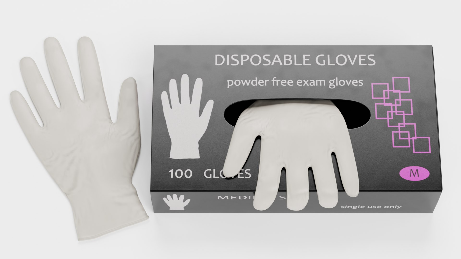 Disposable Gloves Box 3D Model - TurboSquid 1596028