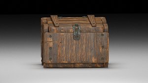 Treasure Chest - GameReady wooden 3D model 3D model