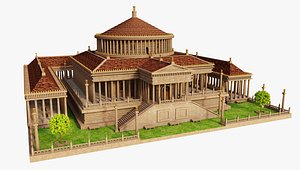 Alexandria Ancient Library Temple 3D model