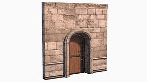 realistic medieval door 3D model