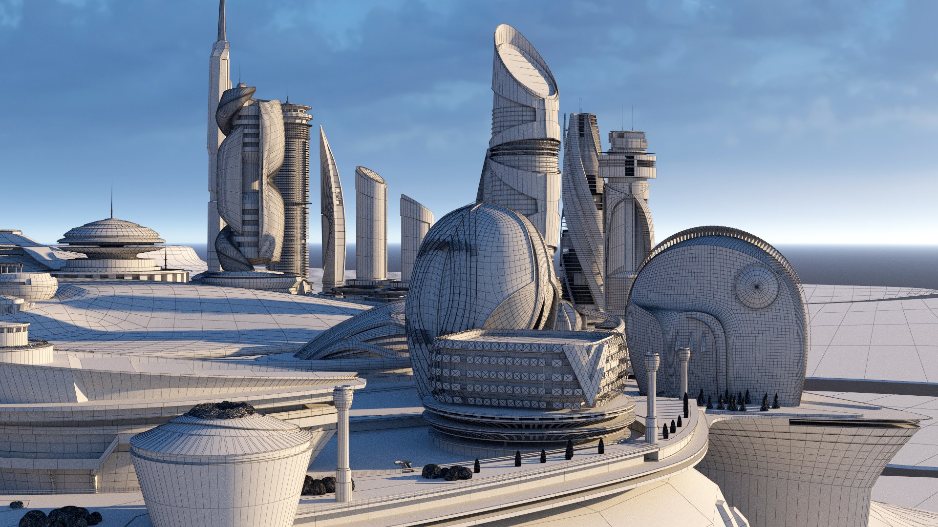 3D Future City Plato - TurboSquid 1990887