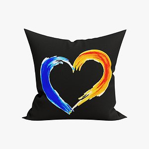3D pillow heart color
