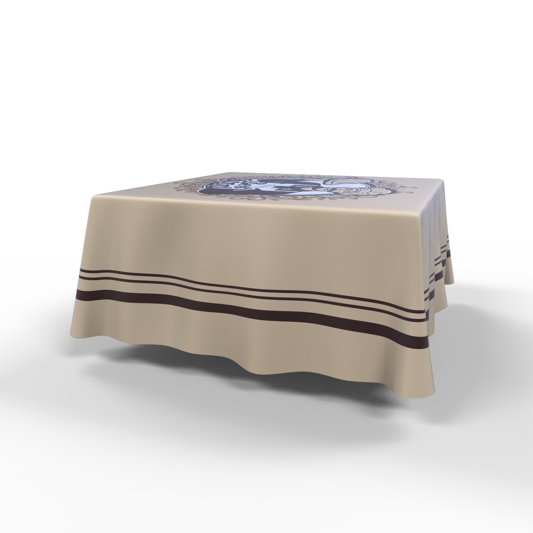 Tablecloth Table Square 3d Model