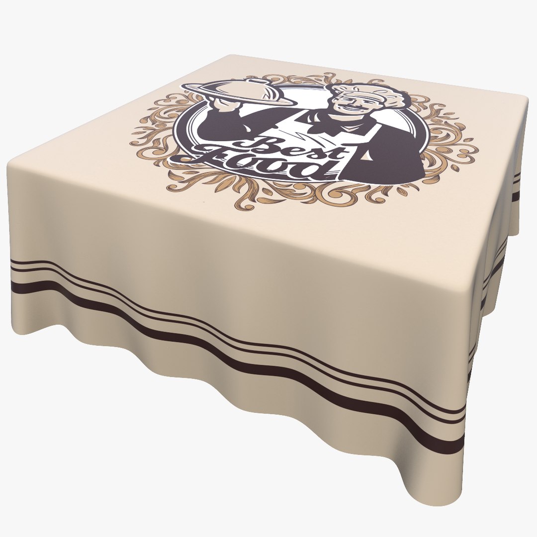 Tablecloth Table Square 3d Model