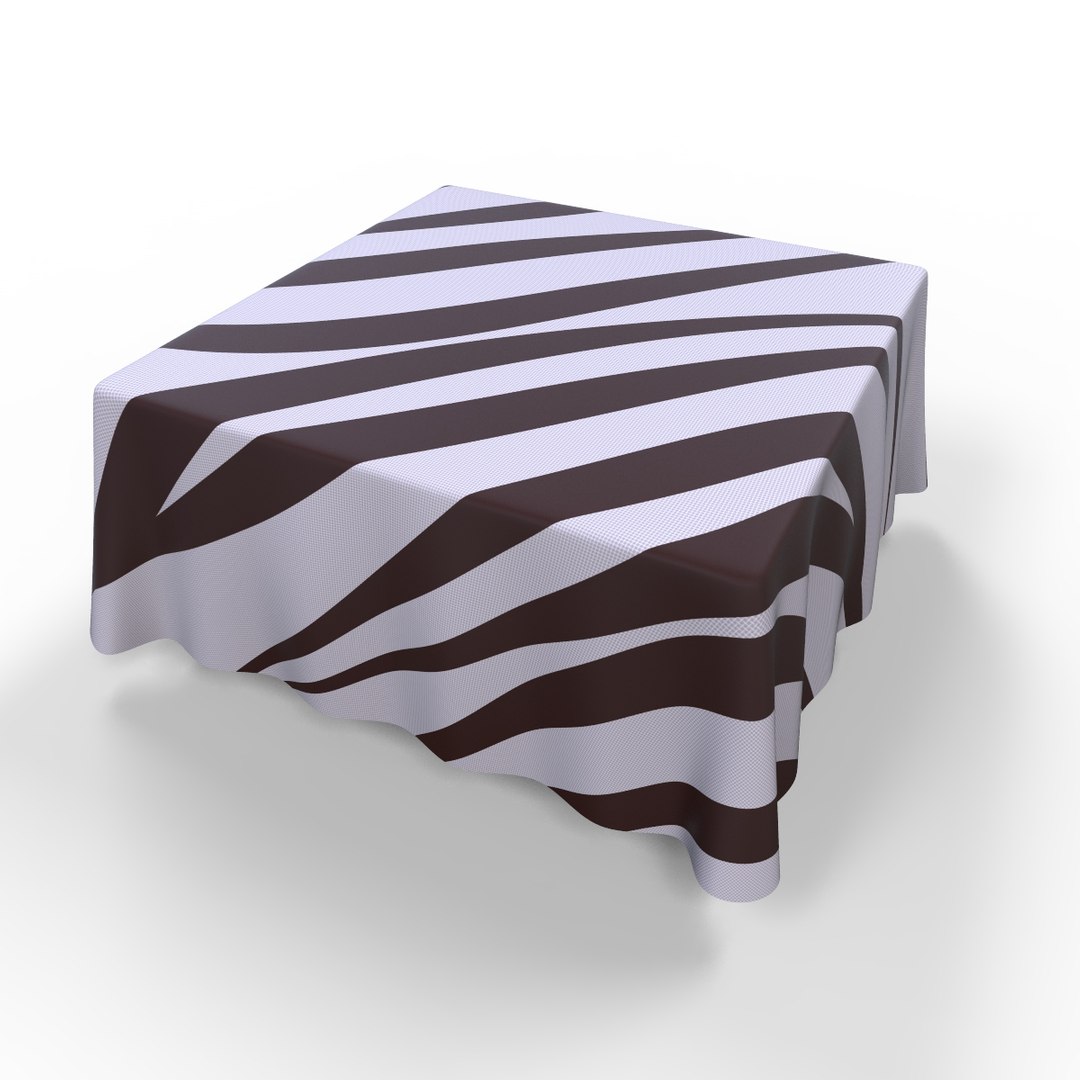 Tablecloth Table Square 3d Model