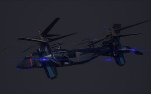 3D model vtol - v48 night
