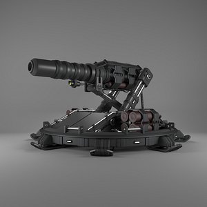 turret artillery 3d max