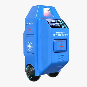 Sci fi medical Bot Low-poly 3D model 3D model