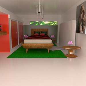 3D bed room model