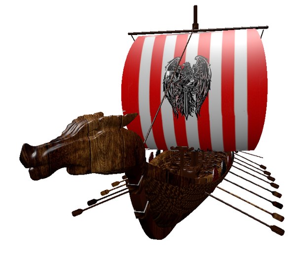 viking ship 3d model