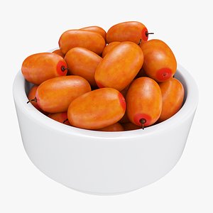 3D Sea buckthorn bowl model