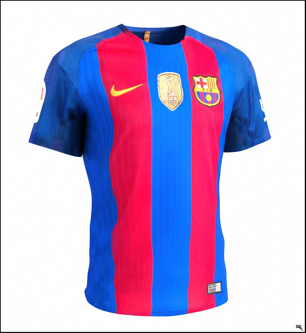 Barcelona Shirt T-shirt 3D Model - TurboSquid 1209949