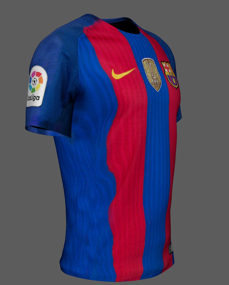 Barcelona Shirt T-shirt 3D Model - TurboSquid 1209949