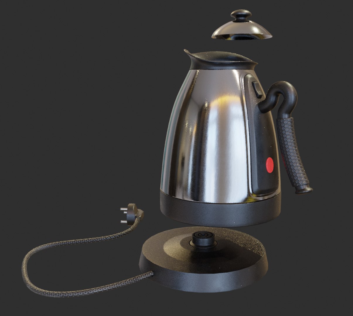 3D Kettle Electric Kitchenware Cookware Model - TurboSquid 1640208