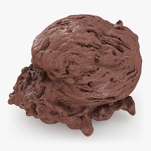 3D model Chocolate Ice Cream Scoop