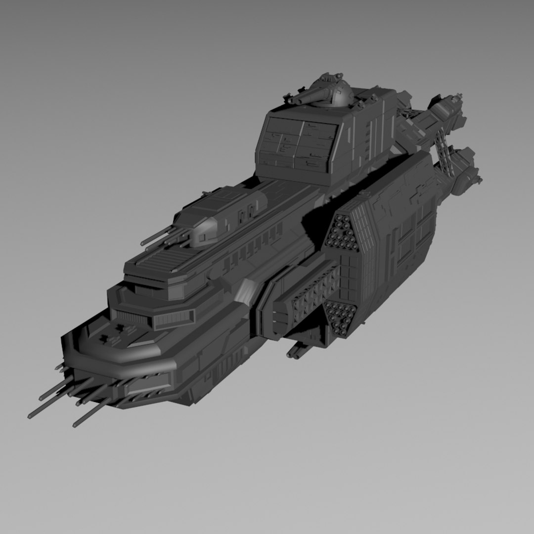 Expanse UNN Nathan Hale Leonidas-Class Battleship 3D Print Model 3D ...