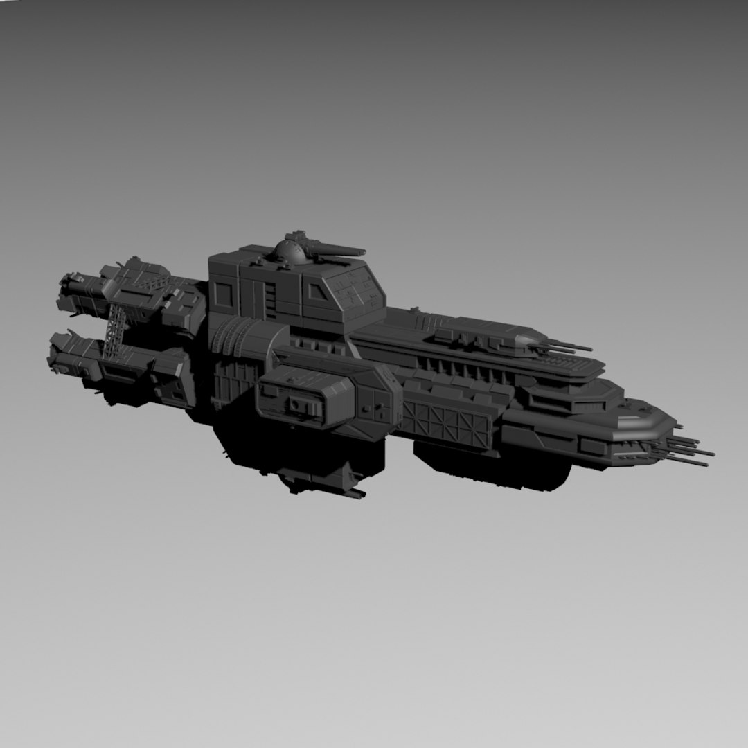 Expanse UNN Nathan Hale Leonidas-Class Battleship 3D Print Model 3D ...