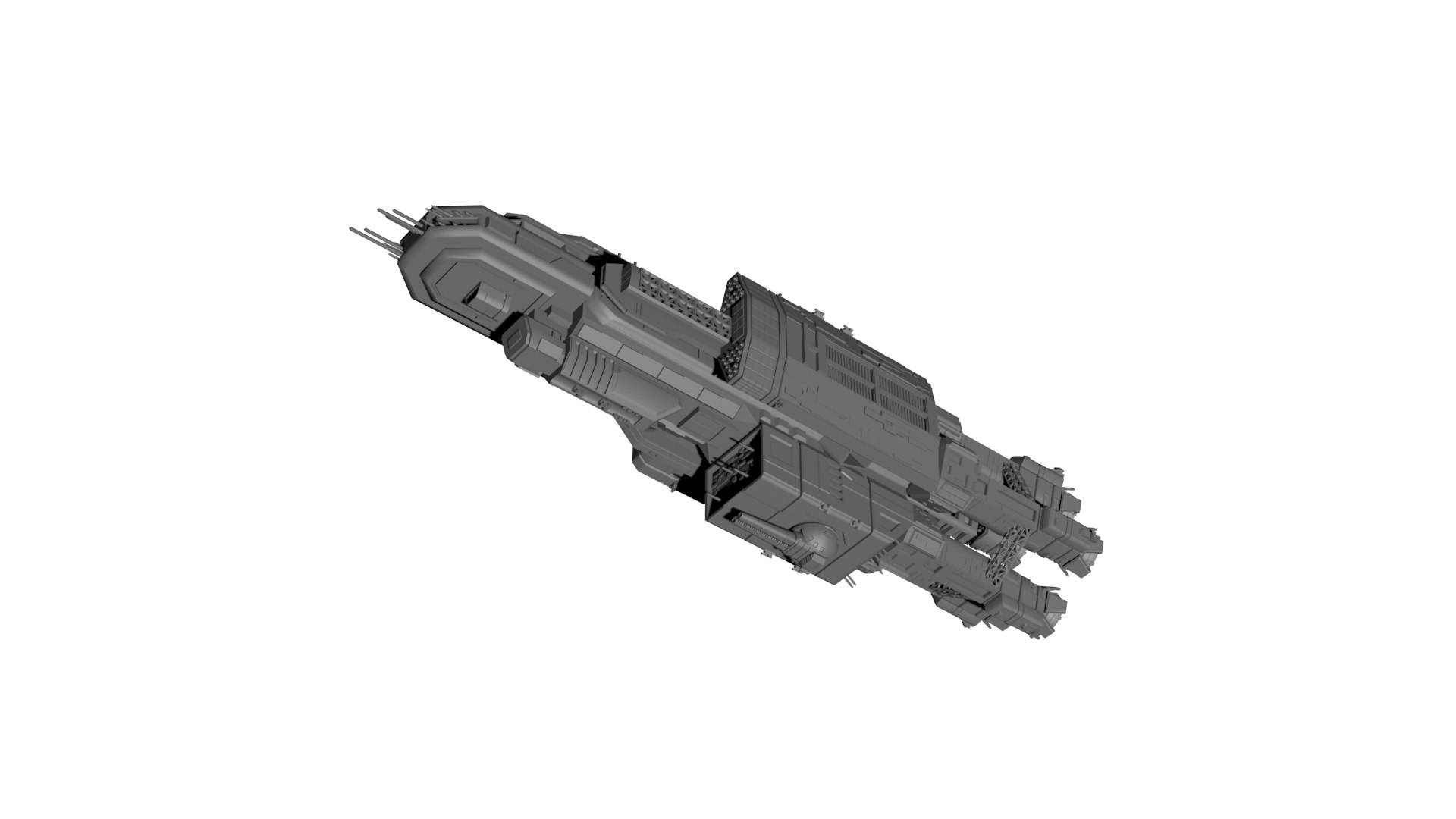 Expanse UNN Nathan Hale Leonidas-Class Battleship 3D Print Model 3D ...