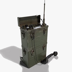 3D model BC 1000 World War 2 military radio