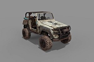 3D old jeep car model