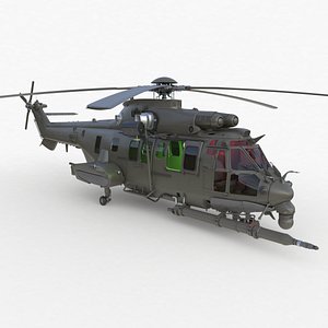 Eurocopter EC 725 High Detail 3ds max Vray 3D
