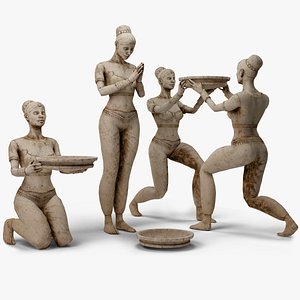 Female Statue With Bowl model