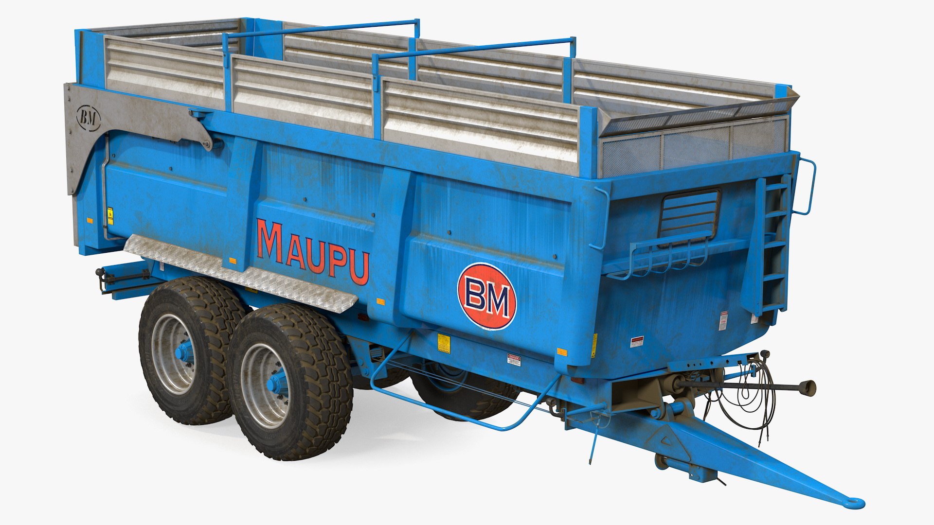 Maupu 18t Dirty Body Tipper Trailer 3D model preview