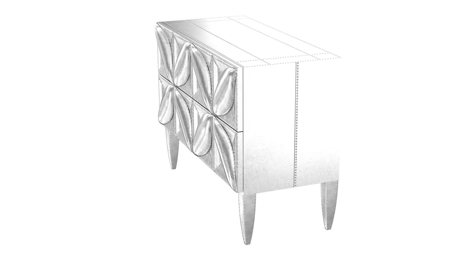 3D Dahlia Metal Nightstand Bernhardt Interiors TurboSquid 1931553