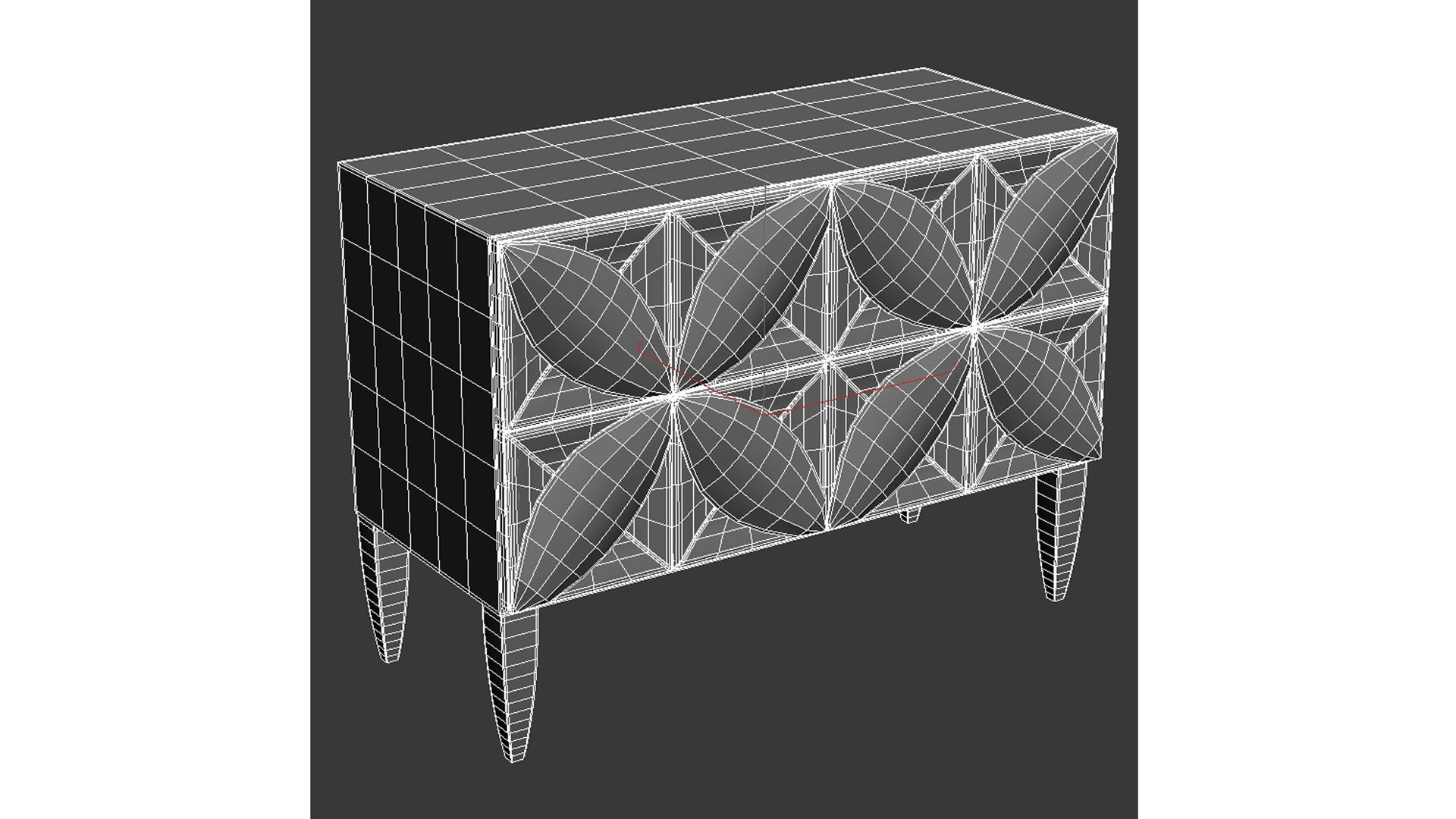 3D Dahlia Metal Nightstand Bernhardt Interiors TurboSquid 1931553