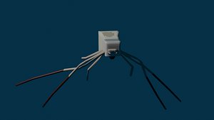 Colourful Low-Poly Spider Minecraft Style - Rigged and Animated