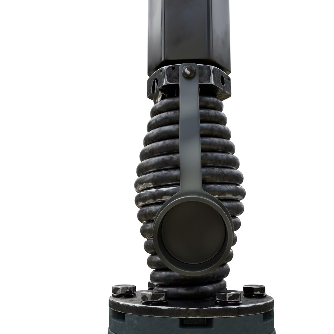 AS-3900 Military Whip Antenna Spring Base 3D Model - TurboSquid 2435777