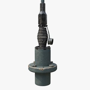 AS-3900 Military Whip Antenna  Spring Base 3D model