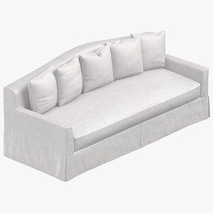 traditional 4 seater sofa 3D model