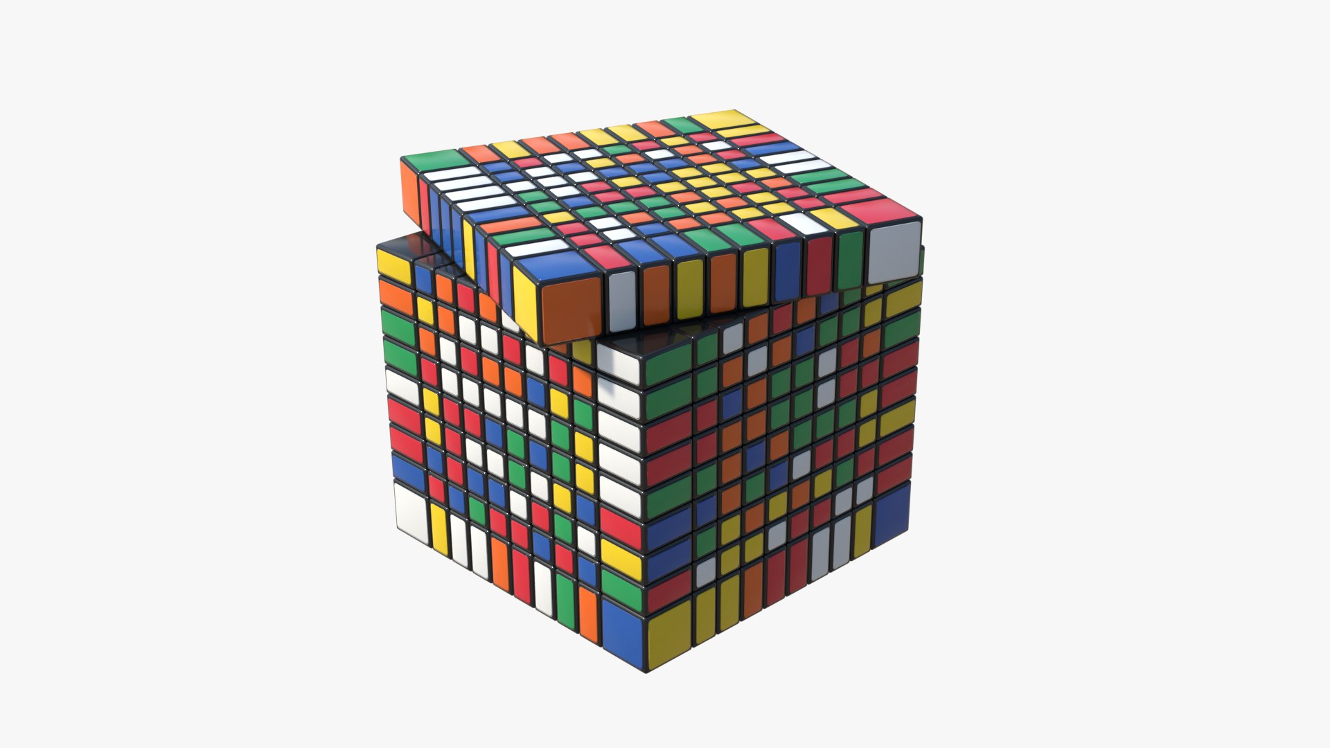 3D Animated Rubiks Cube 10x10 - TurboSquid 2081475