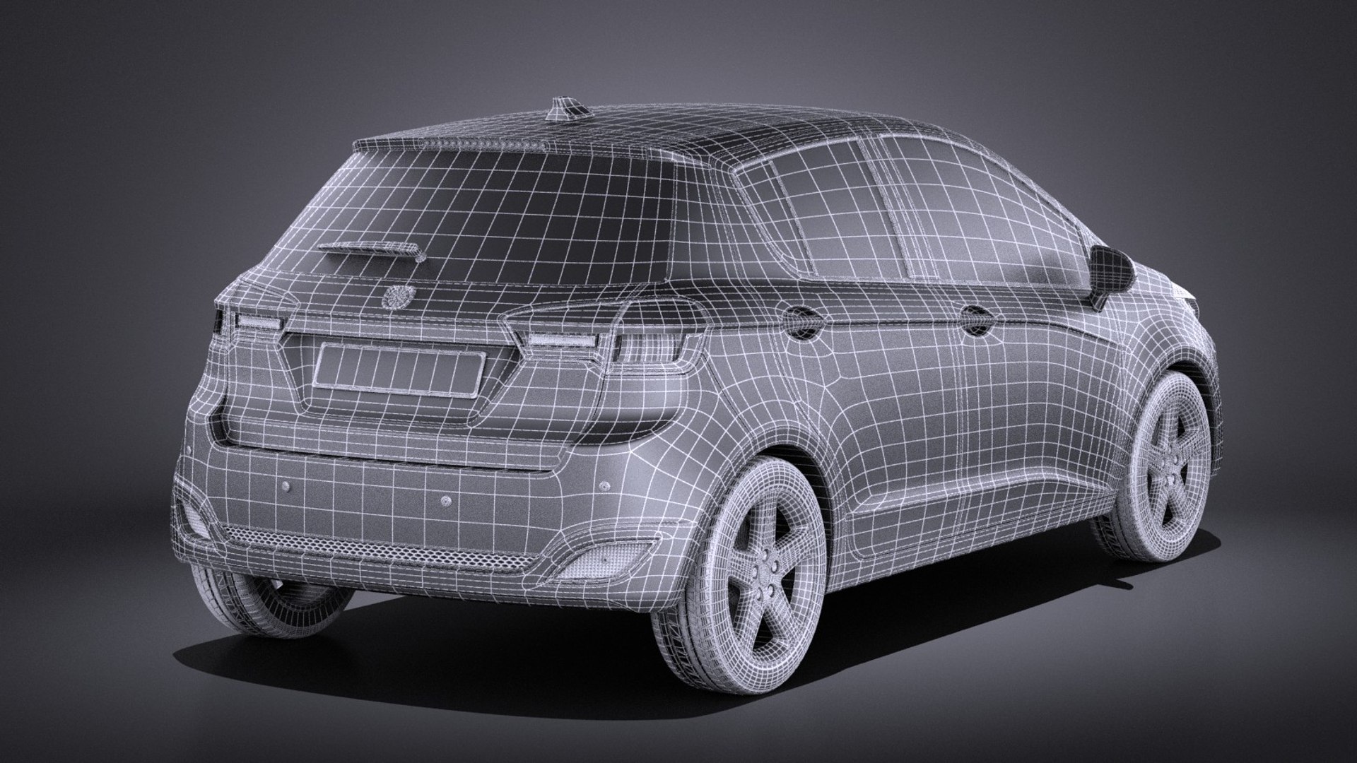 3d 2016 hatchback generic model