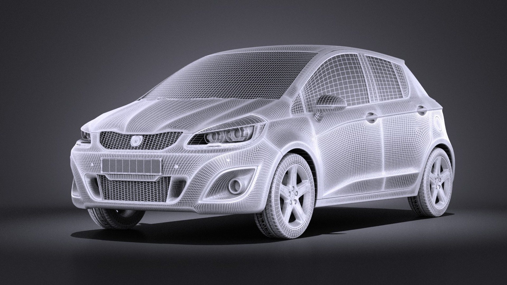 3d 2016 hatchback generic model