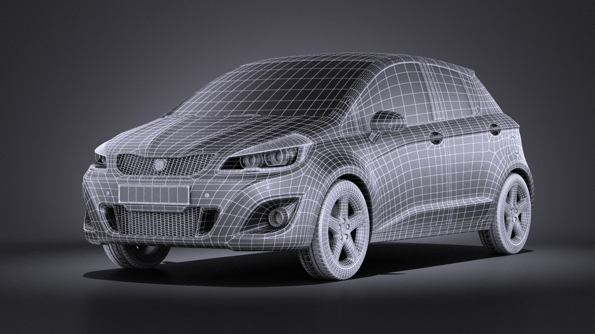 3d 2016 hatchback generic model